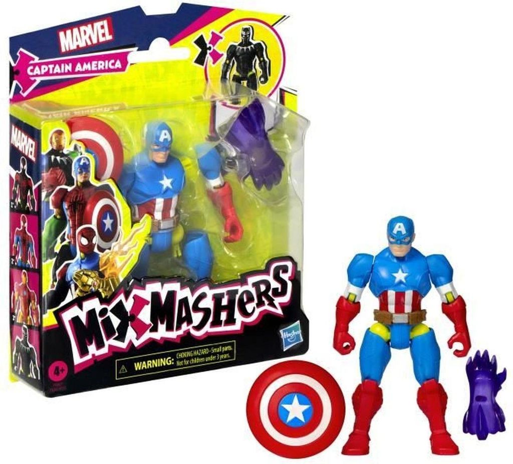 MixMashers Captain America 12 cm große, individuell gestaltbare Figur zum Kombinieren
