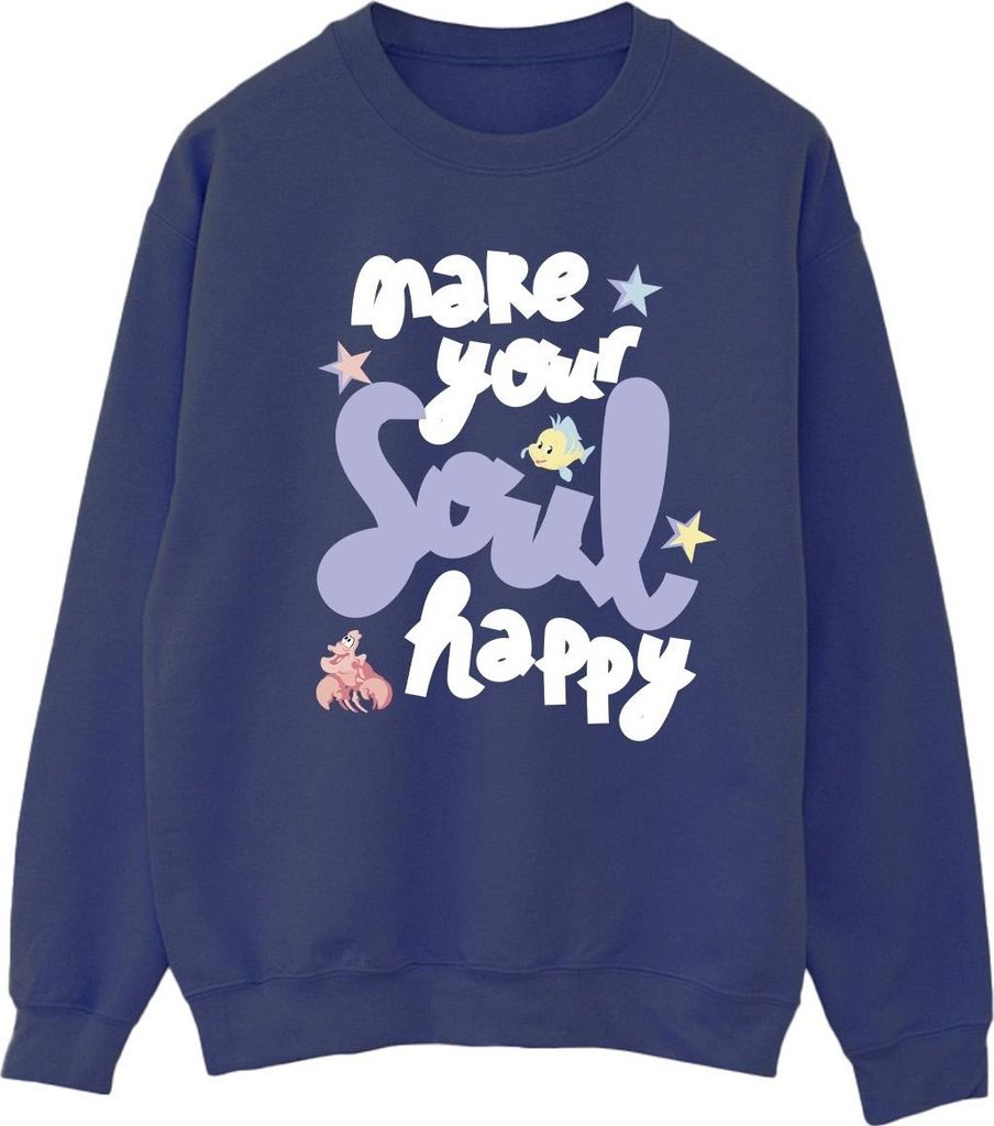 Disney - "The Little Mermaid Happy" Sweatshirt für Damen BI23452 (S) (Marineblau)