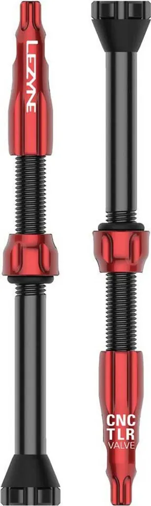 Valve Lezyne CNC TLR 80mm Rouge - Stop aux Fuites d'Air sur vos Jantes