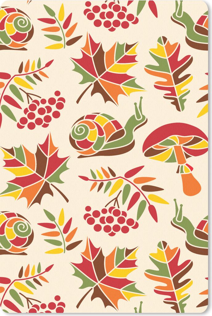 MuchoWow Mauspad Mousepad Herbst - Schnecken - Muster 18x27 cm - Mousepads - Maus Mat - Pad - Mausunterlage