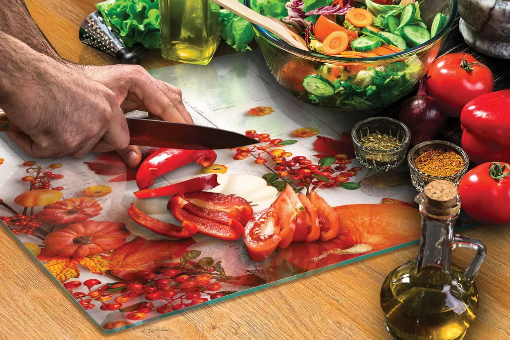 Tagliere Vetro Temperato 40x30 Zucca | Superficie Antimicrobica - 4