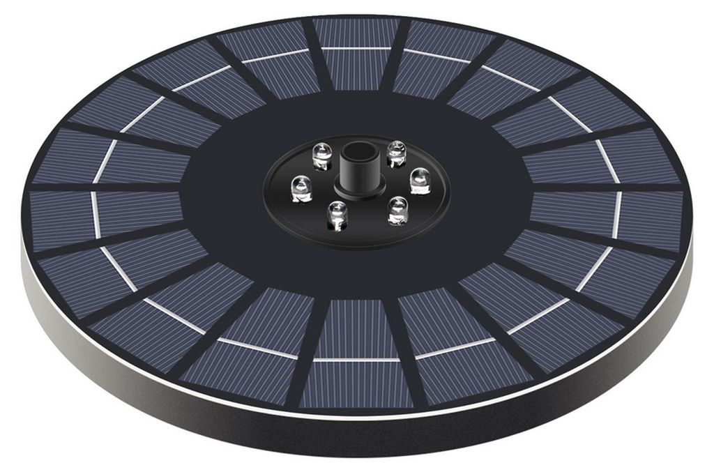 Fontanna solarna z podświetleniem RGB, wyposażona w Zdjęcie produktu 