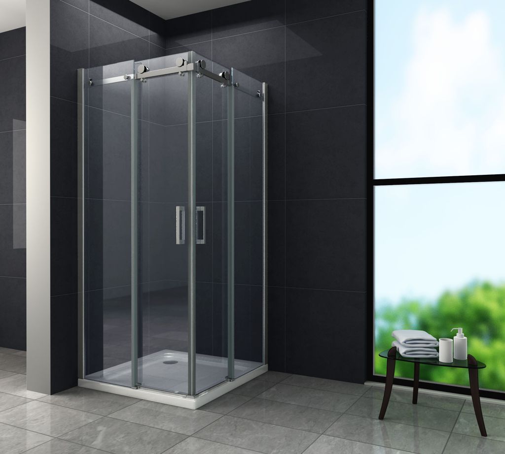 Duschkabine TELA 90 x 90 x 195 cm ohne Duschtasse