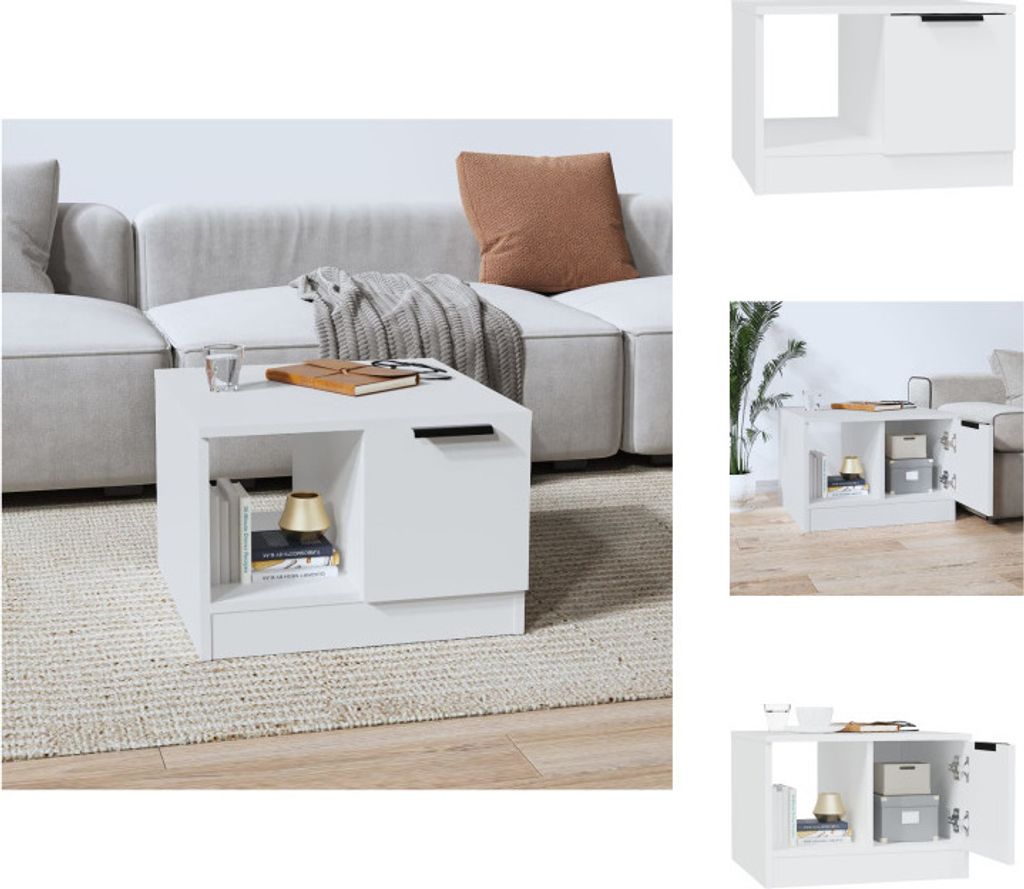 vidaXL Couchtisch Weiß 50x50x36 cm Holzwerkstoff - Couchtische