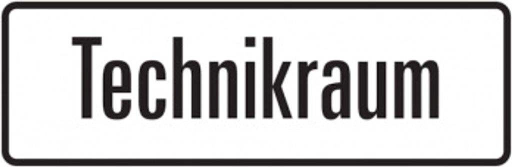 Dreifke Hinweisschild, Technikraum, 120 x 350 mm, Folie selbstklebend 1 Stk.
