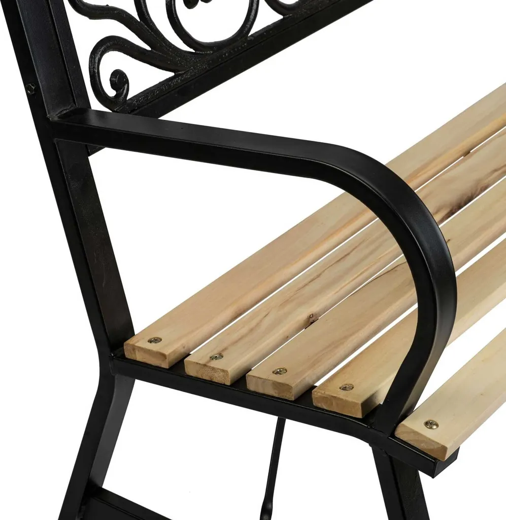 Banc de jardin Ivy avec dossier ergonomique 122 cm - Structure renforcée - 5