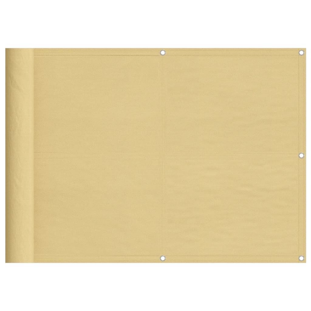 Balkonsichtschutz Sandfarben 75x800 cm 100 % Polyester-Oxford