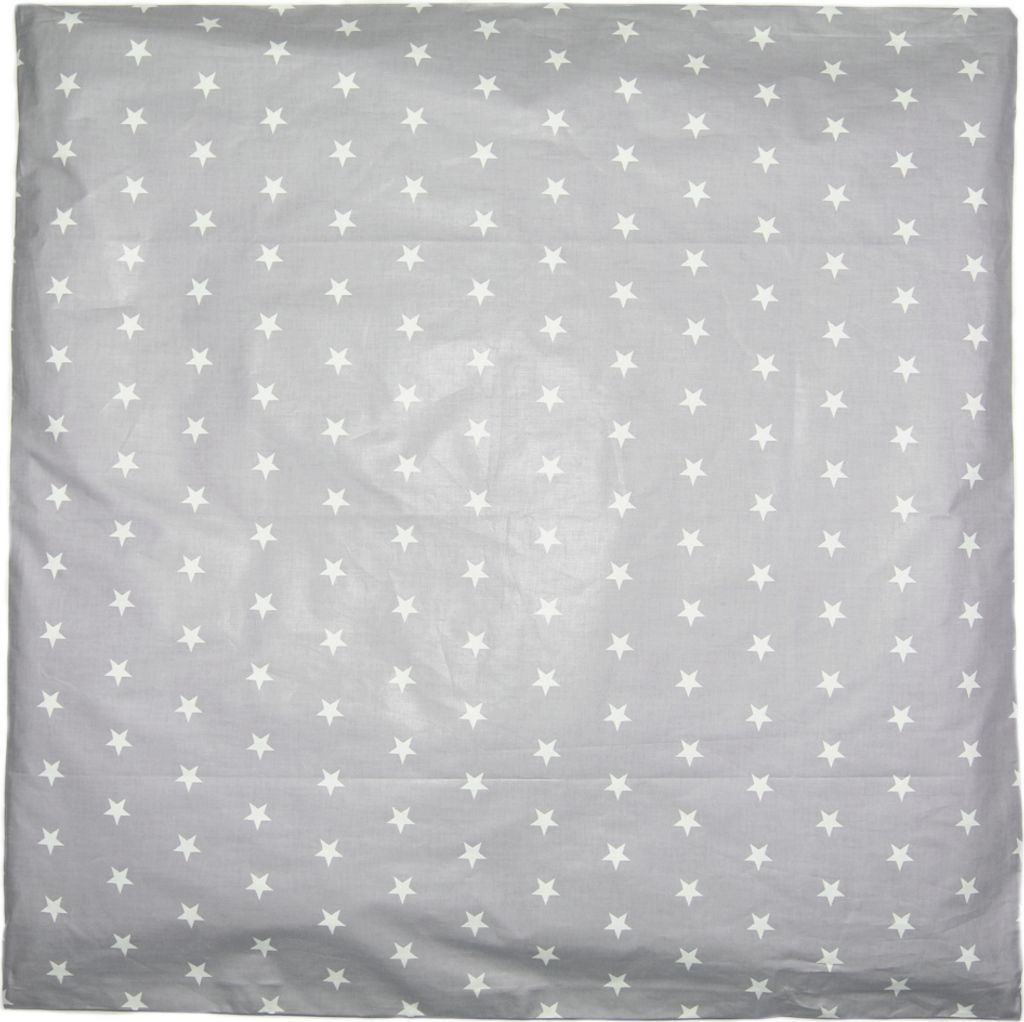 Primawela Deko Kissenbezug Bezug für Baby Kind für Kissen 80x80 cm 27. Sterne auf Grau
