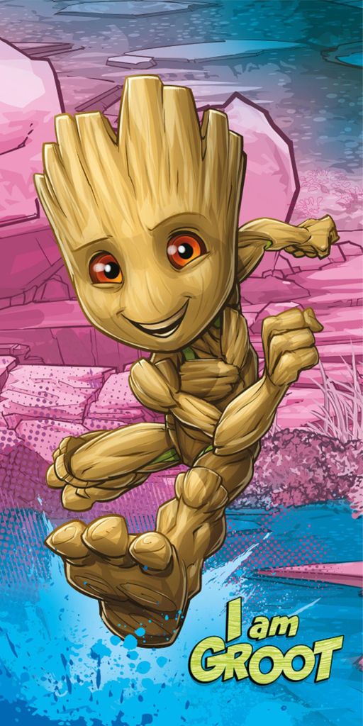 Jerry Fabrics Plážová osuška 70x140 Groot "I am groot" Obrázek produktu 