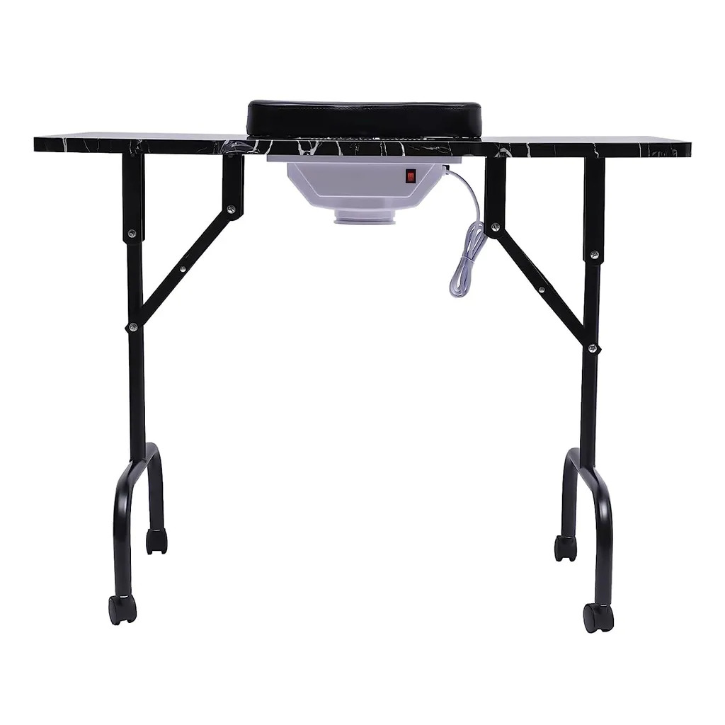 Table de manucure pliable et mobile pour salon d'esthétique à domicile - 4