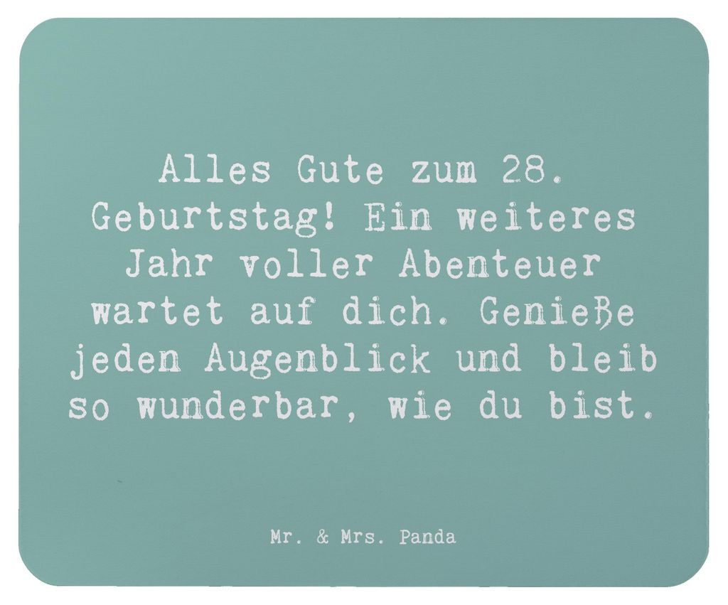 Mr. & Mrs. Panda Mauspad Spruch 28. Geburtstag - Meeresbrise - Geschenk, Geburtstagsspruch, Mouse Pad, Happy Birthday, Jubiläum, Mousepad, Alles G...