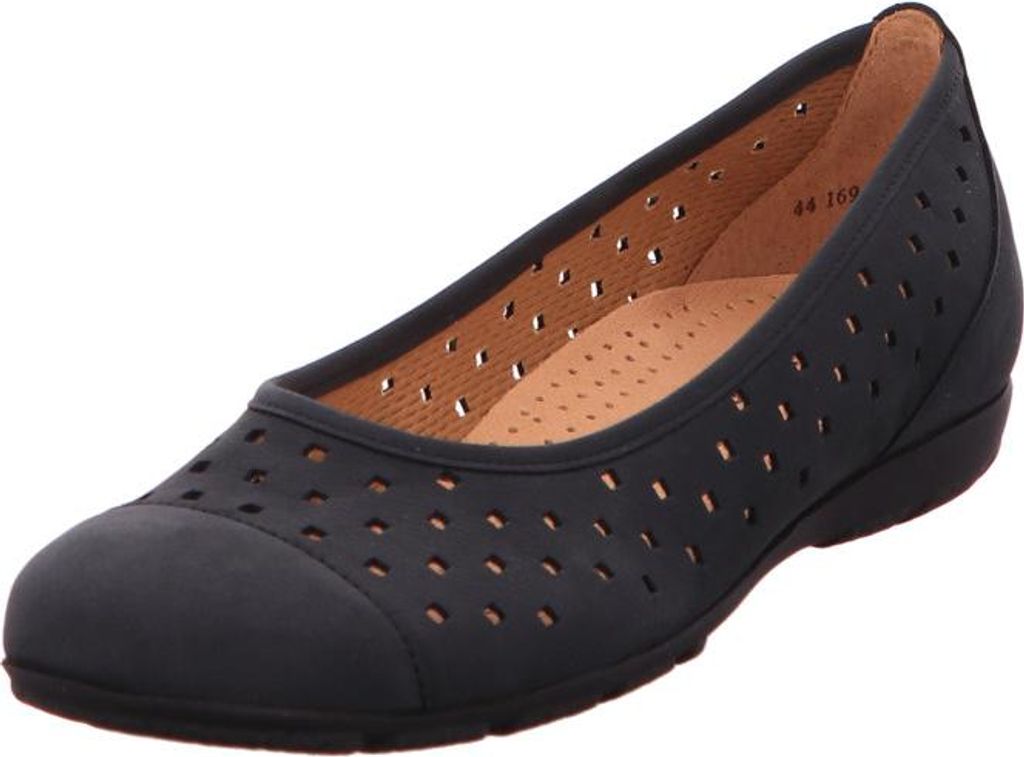 Gabor 44.169 Ballerinas - Damen Halbschuhe - Slipper blau Freizeit NEU