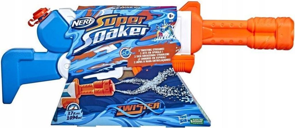 Nerf SOA Twister Große Wasserpistole, super rotierendes Fass, 1094 ml, ZA5183