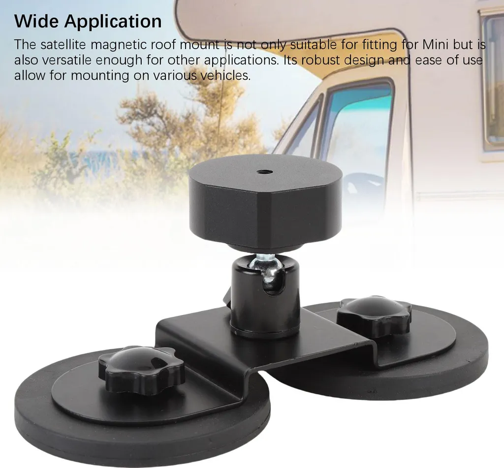 Support magnétique pour satellite avec rotule orientable pour véhicule - 2