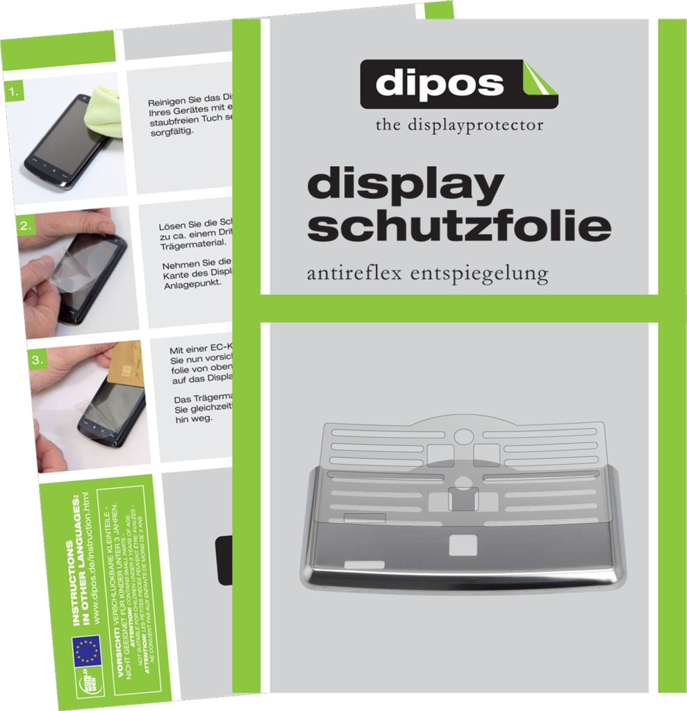 1x Schutzfolie für Philips EP5365/10 Tropfblech matt Displayschutzfolie Folie Display Schutz dipos