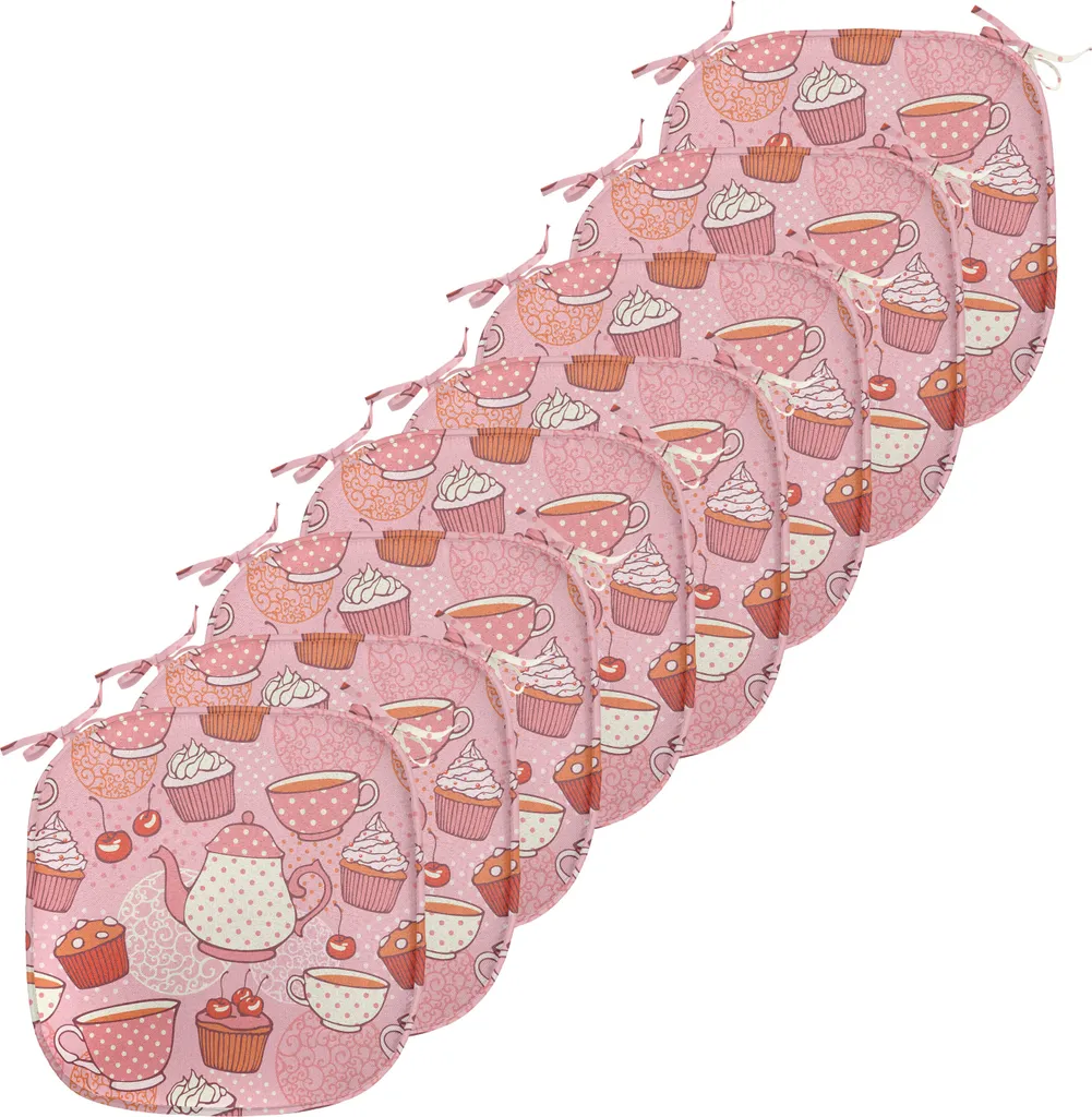 Coussin de Chaise Anti-Tache Imperméable Lot de 8 pour Assise Salle à Manger