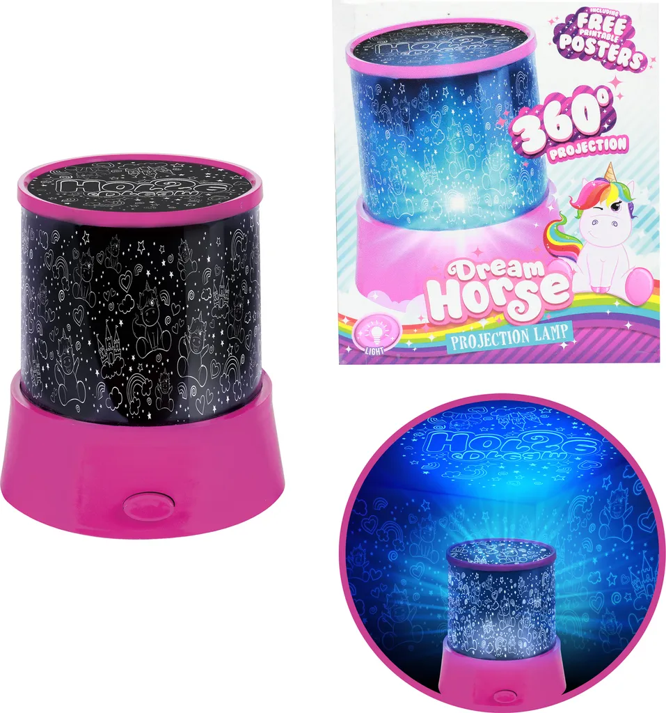 Luce Notturna Unicorno Rotante 360° | Lampada LED 3 Modalità
