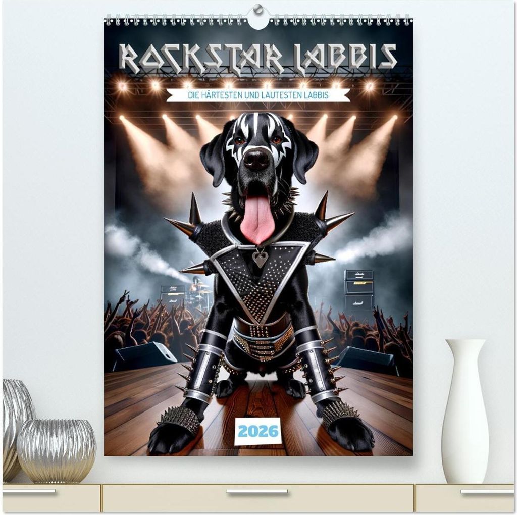 Rockstar Labbi (hochwertiger Premium Wandkalender 2026 DIN A2 hoch), Kunstdruck in Hochglanz