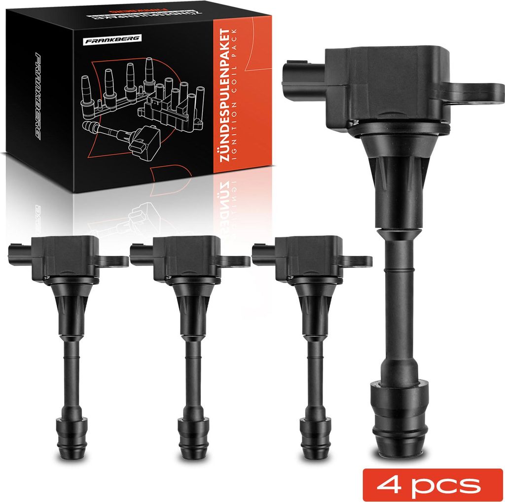 Frankberg 4x Zündmodul Zündspule für Nissan Primera P12 Primera Hatchback Primera Kombi WP12 X-Trail T30