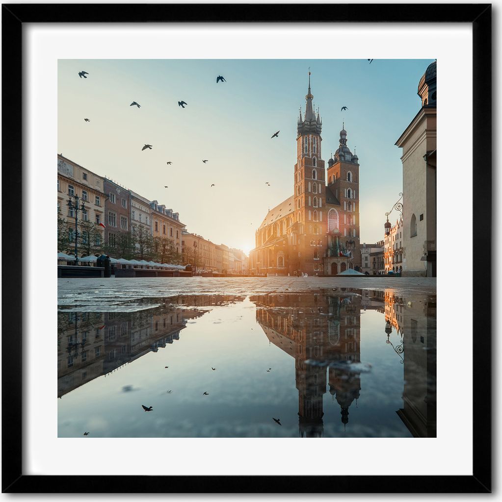 Bild - 50 cm x 50 cm - MDF - Rahmen, Wandkunst - Krakau Polen