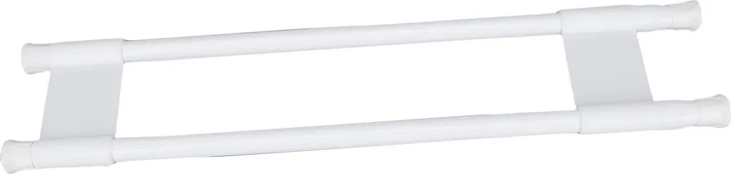 Set 2 Binari Frigo Camper Regolabili 40-71cm | Doppia Barra Bianca