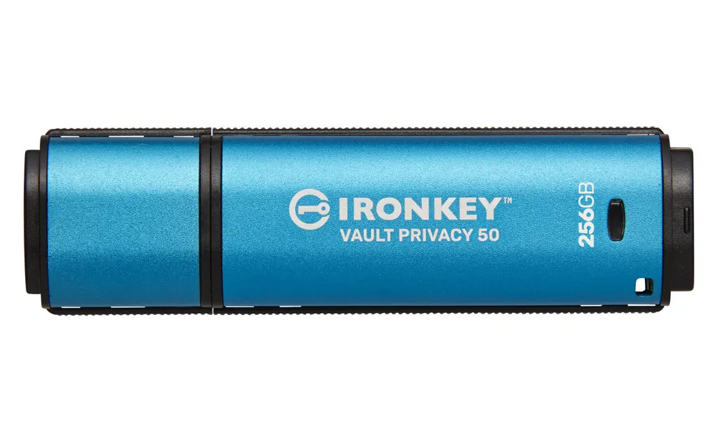 Clé USB cryptée 256 Go Kingston IronKey VP50 Protection Données Bleu