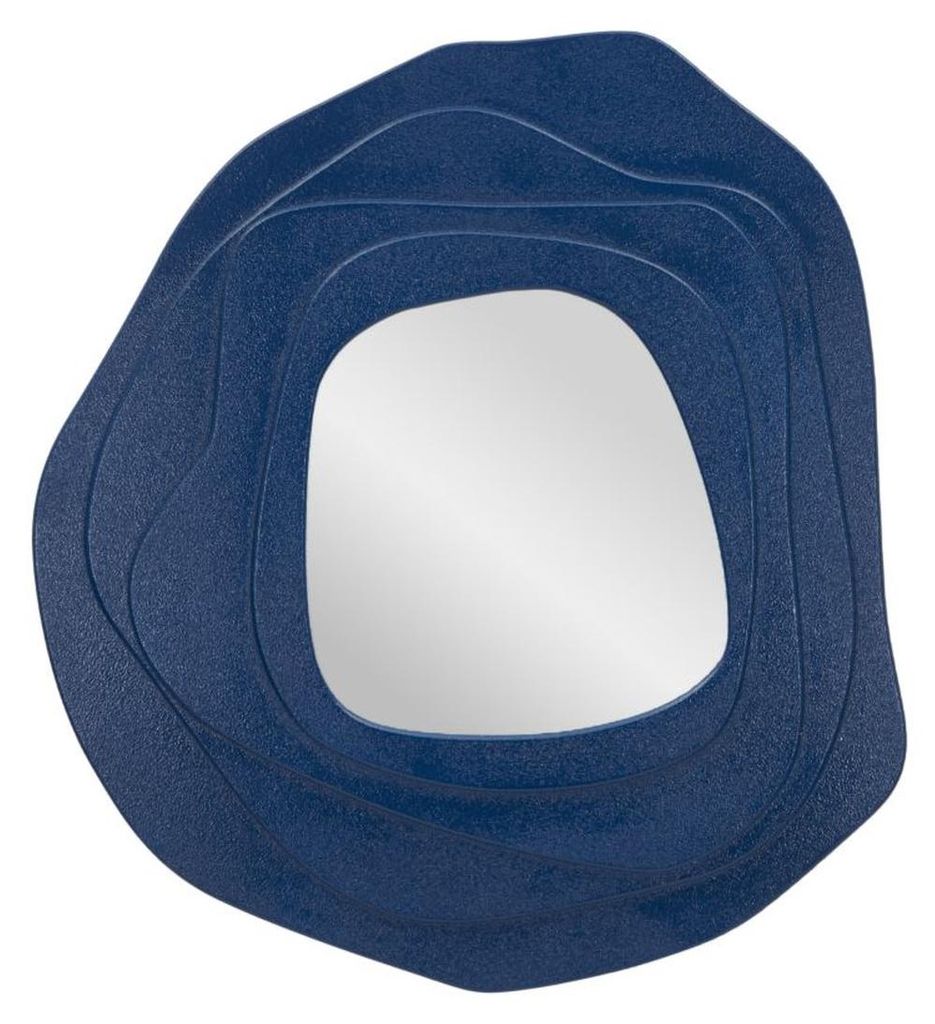 Wandspiegel Dalia Blau mit organischer Form 98x104 cm