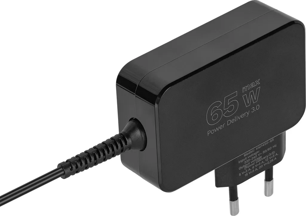 Chargeur PC Portable Universel 65W USB-C Idéal pour le Télétravail