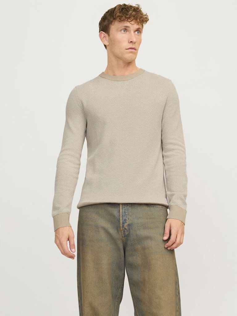 Jack & Jones Globe Pullover Beige L Mann Beige L