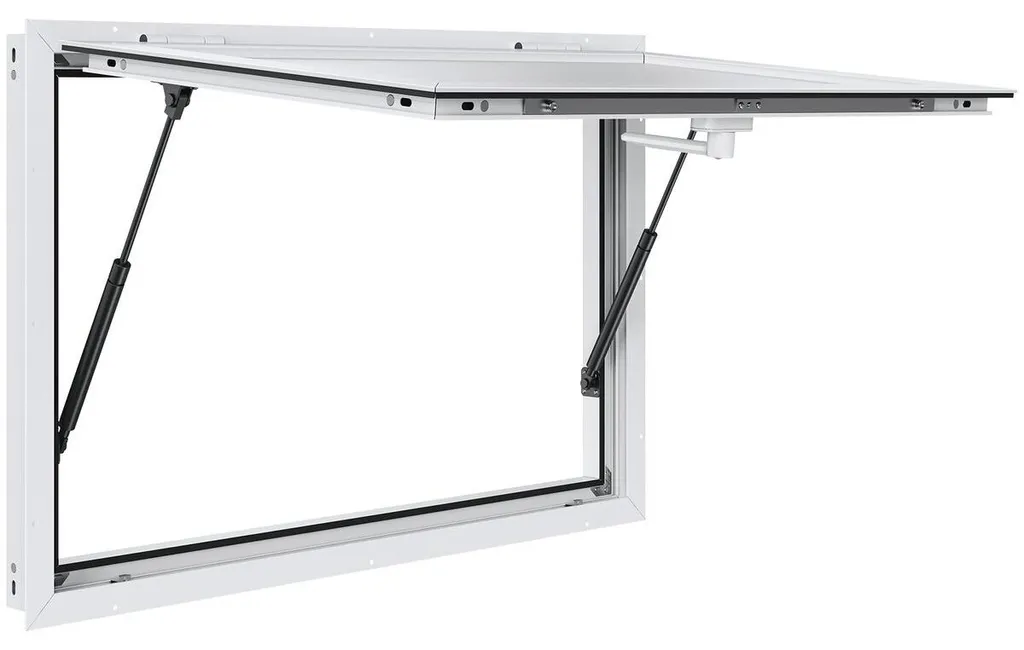 Auvent de service en aluminium 91x61 cm avec vérins hydrauliques fluides