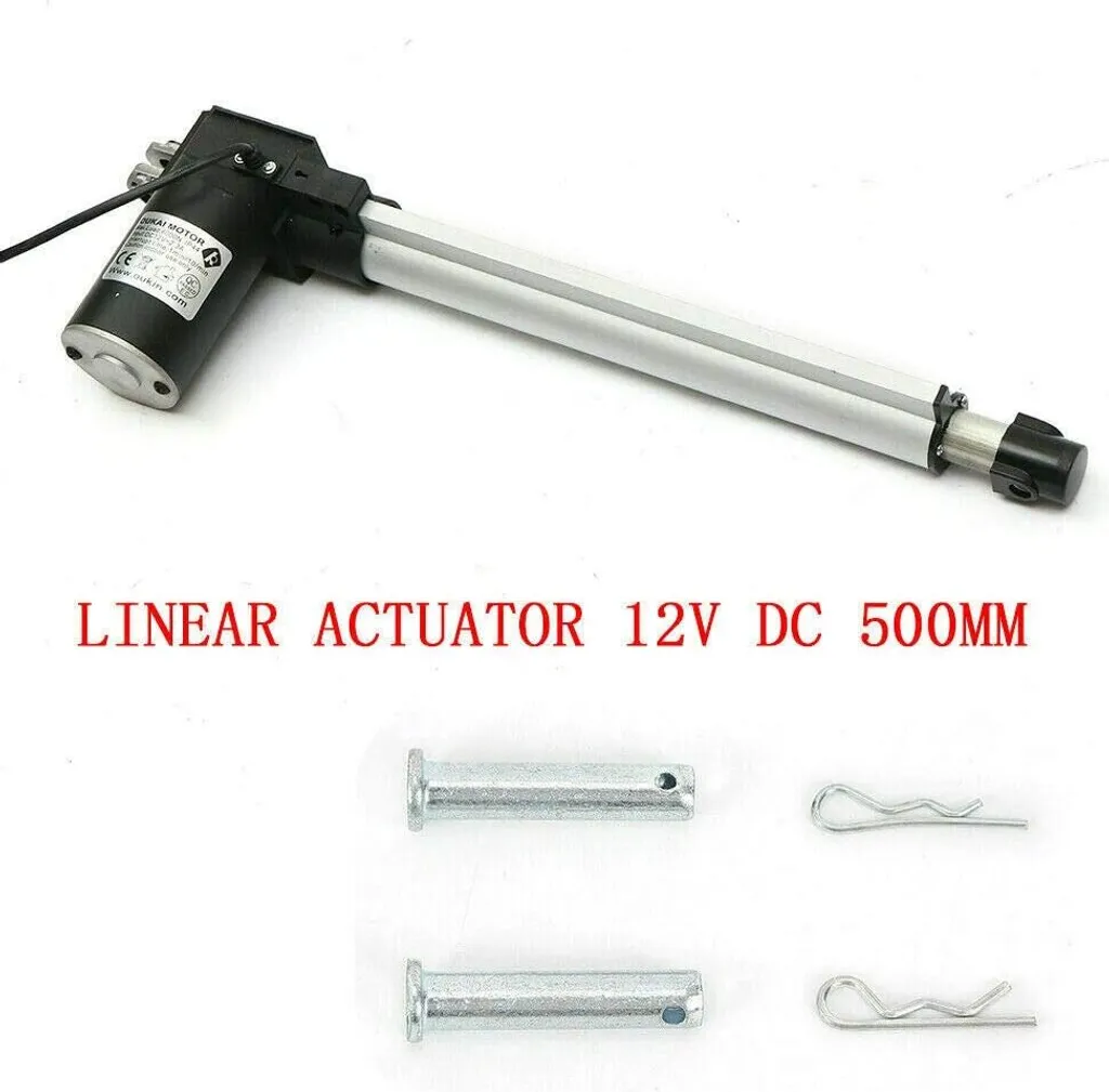 Vérin électrique 12V 6000N avec course 500mm pour ouverture de porte