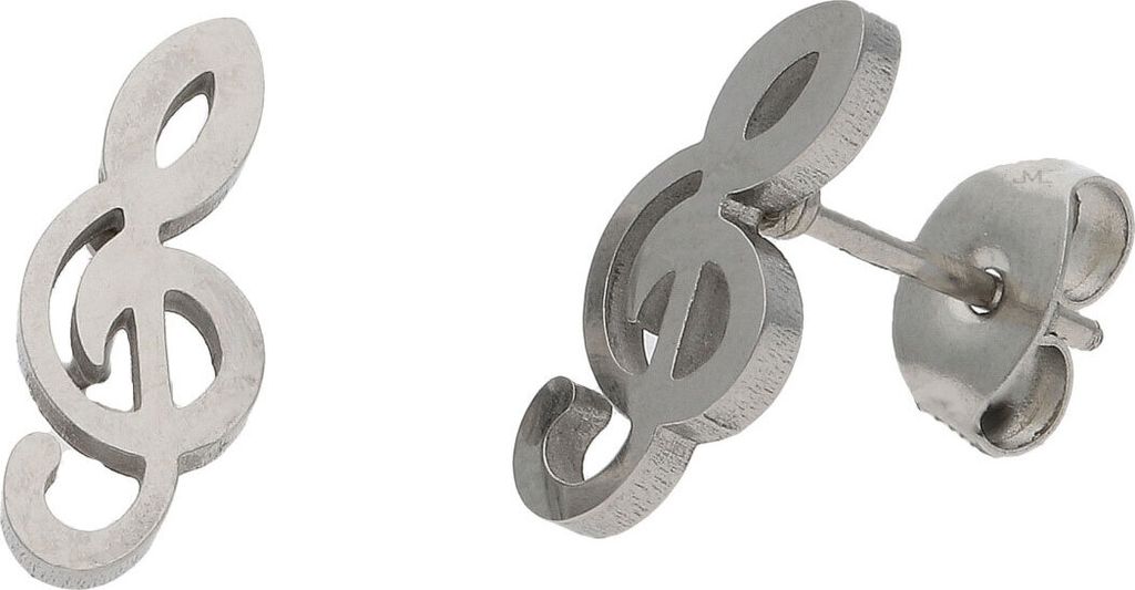 JuwelmaLux Ohrstecker Notenschlüssel Edelstahl JL45-06-0053