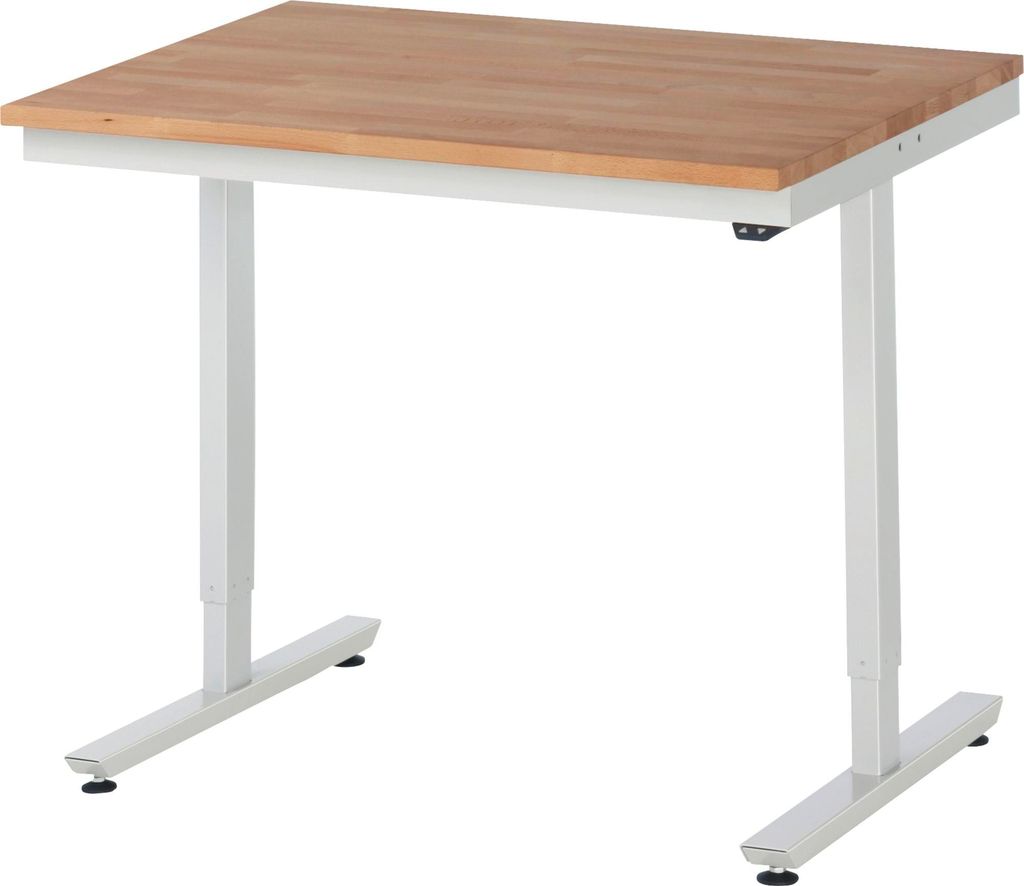 RAU Arbeitstisch adlatus 150 elektrisch höhenverstellbar Buche-Massiv-Platte 1000 mm x 800 mm