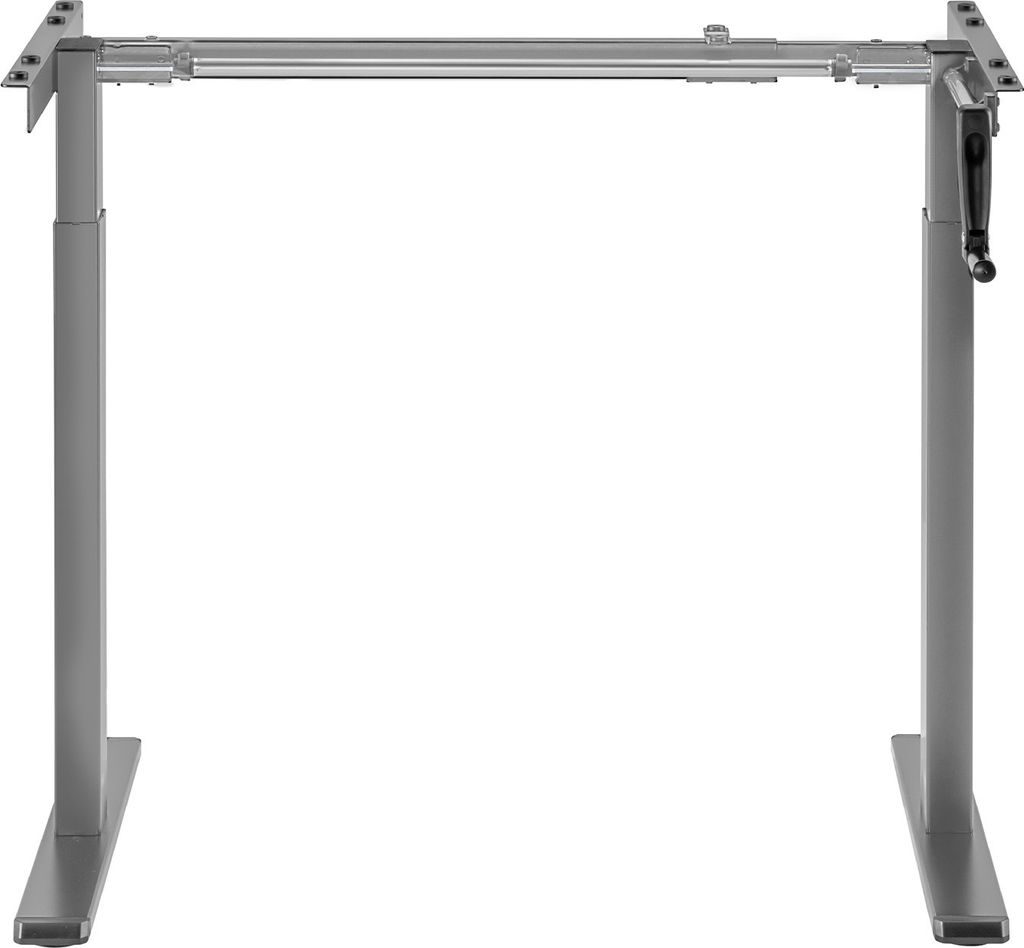 Maclean-Schreibtisch, manuelle Höhenverstellung, ohne Platte, zum Stehen und Sitzen, max. 60kg, max. Höhe 120cm, MC-790NG