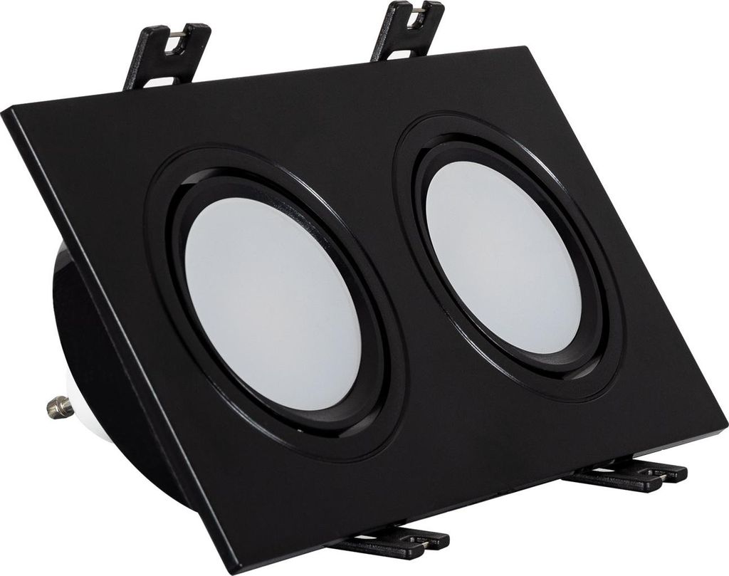 Downlight Einbaustrahler Eckig Schwenkbar GU10 6W Schnitt Produktbild 