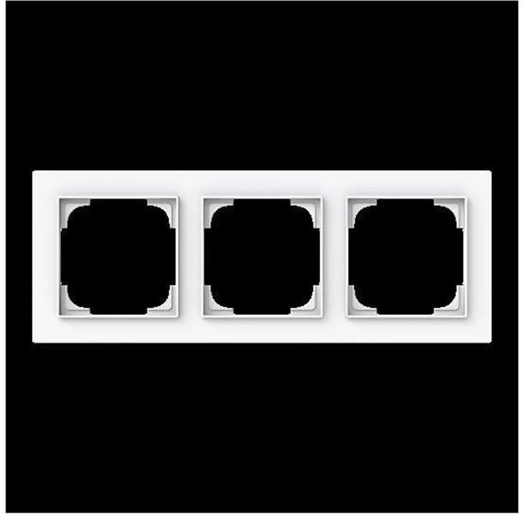 Plaque 3 Postes Busch-Jaeger 1723-44G Future Linear Aluminium Durable