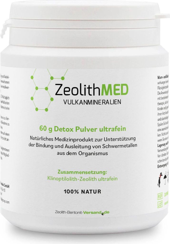 Zeolith MED Detox Pulver ultrafein 60g - Medizinprodukt