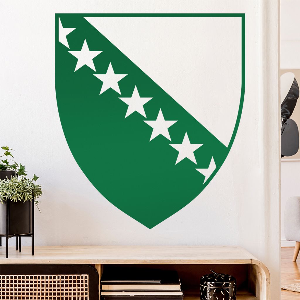 Bosnien Herzegowina Wandtattoo Wandaufkleber Wall Sticker - Dekoration, Küche, Wohnzimmer, Schlafzimmer, Badezimmer