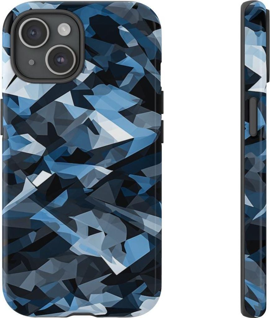 Urbanes Tarnmuster mit geometrischen Formen – Hülle Kompatibel mit iPhone 15