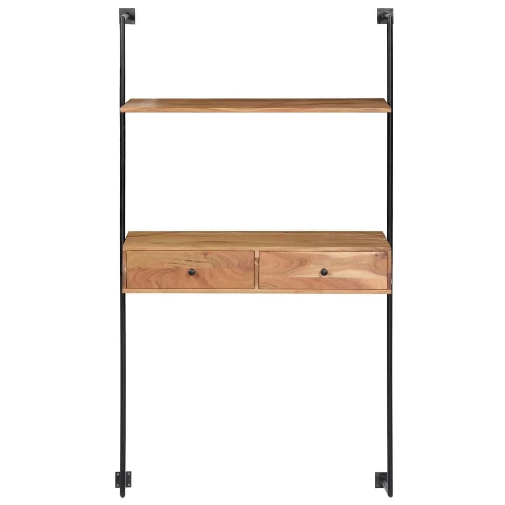 Biurko Ścienne, 90 X 40 X 170 Cm, Lite Drewno Akacjowe Zdjęcie produktu 