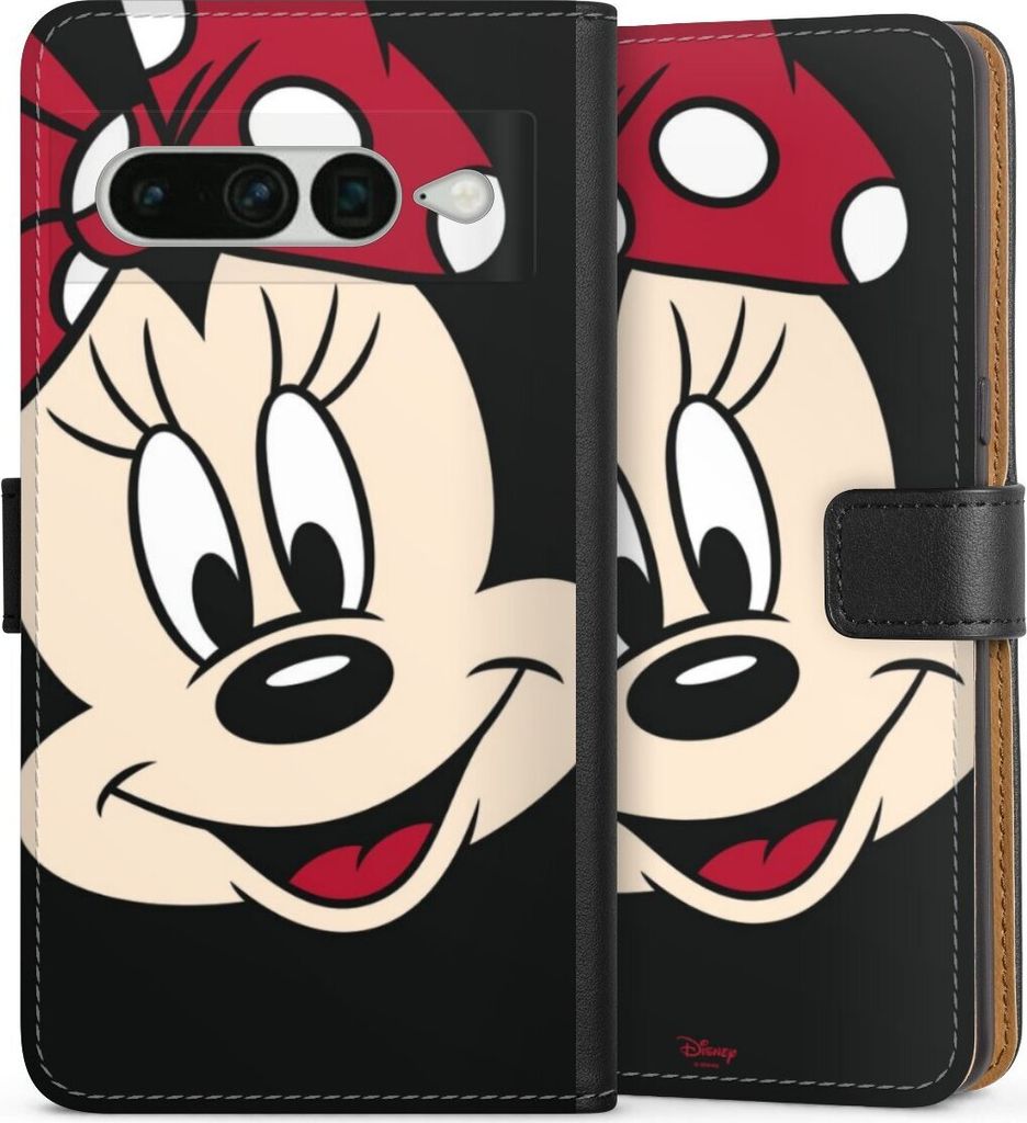 DeinDesign Klapphülle für Google Pixel 7 Pro Handytasche Lederhülle Tasche Disney Minnie Mouse Offizielles Lizenzprodukt