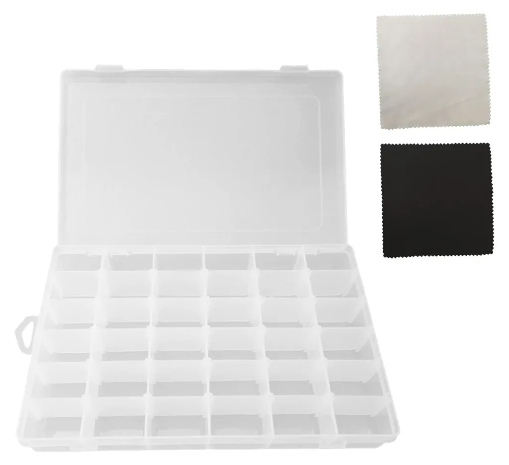 Rangement matériel bricolage et bijoux 36 boîtes avec plateau tri