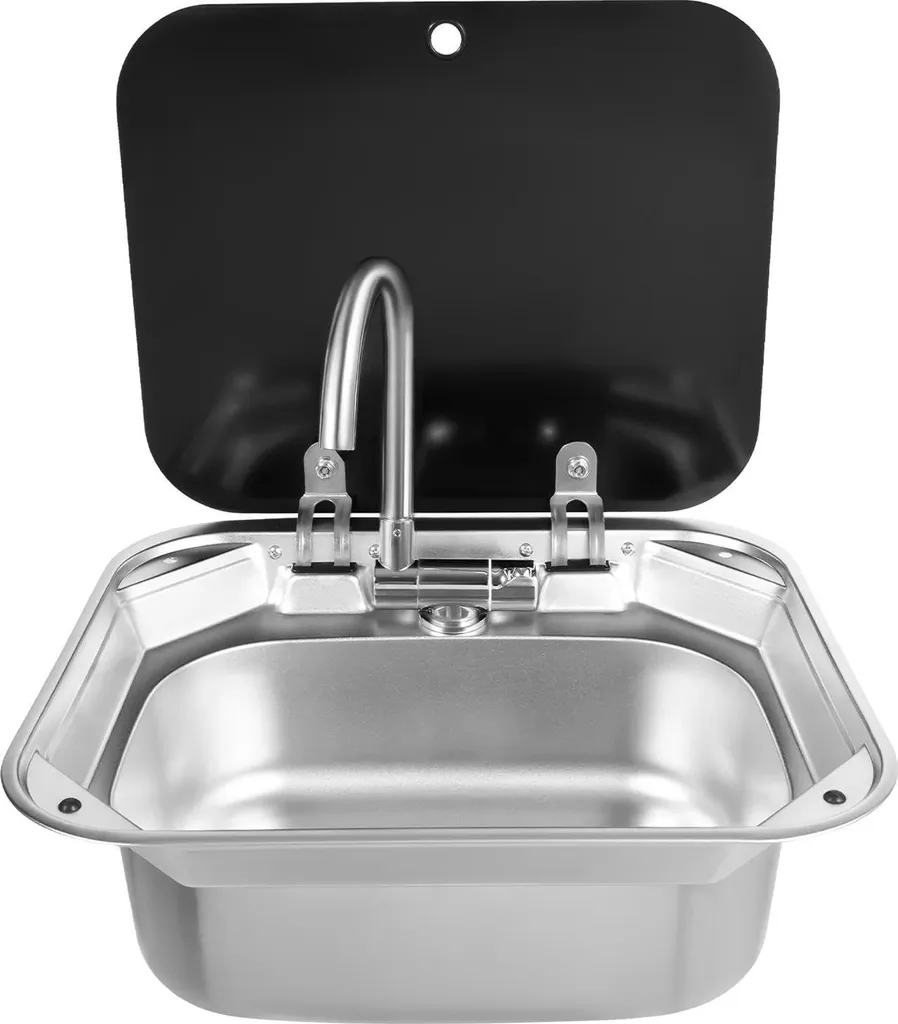 Lavabo encastrable compact avec robinet pour caravane et petit bateau
