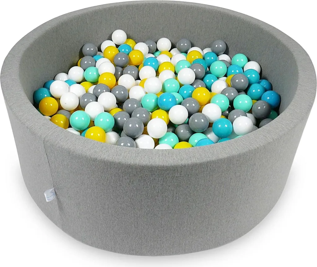 Piscine à balles XL grise 110 cm et ses 500 balles sans BPA plastique