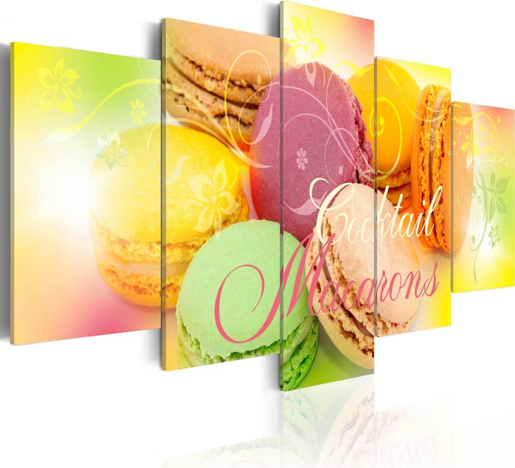 Modernes Wandbild j-A-0049-b-p (100x50) - 5 Teilig Bilder Fotografie auf Vlies Leinwand Foto Bild Dekoration Wand Bilder Kunstdruck SÜßIGKEITEN M...