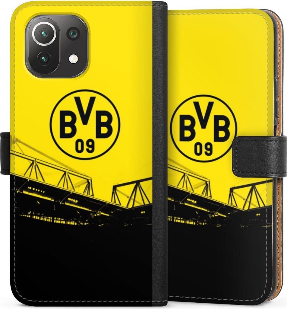 DeinDesign Klapphülle für Xiaomi Mi 11 Lite 5G NE Handytasche Lederhülle Tasche BVB Borussia Dortmund Fanartikel