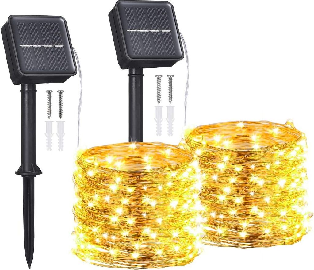 2 sztuki Tomshine 120Leds, 12-metrowe słoneczne lampki Zdjęcie produktu 9