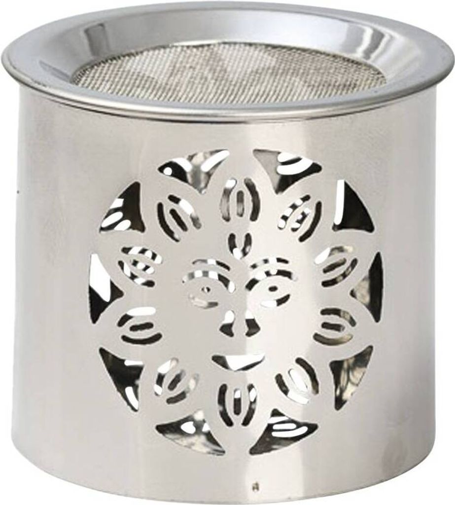 Räucherstövchen Stahl Silber Glanz H 6cm Betriebsart Teelicht Sieb Für Weihrauch