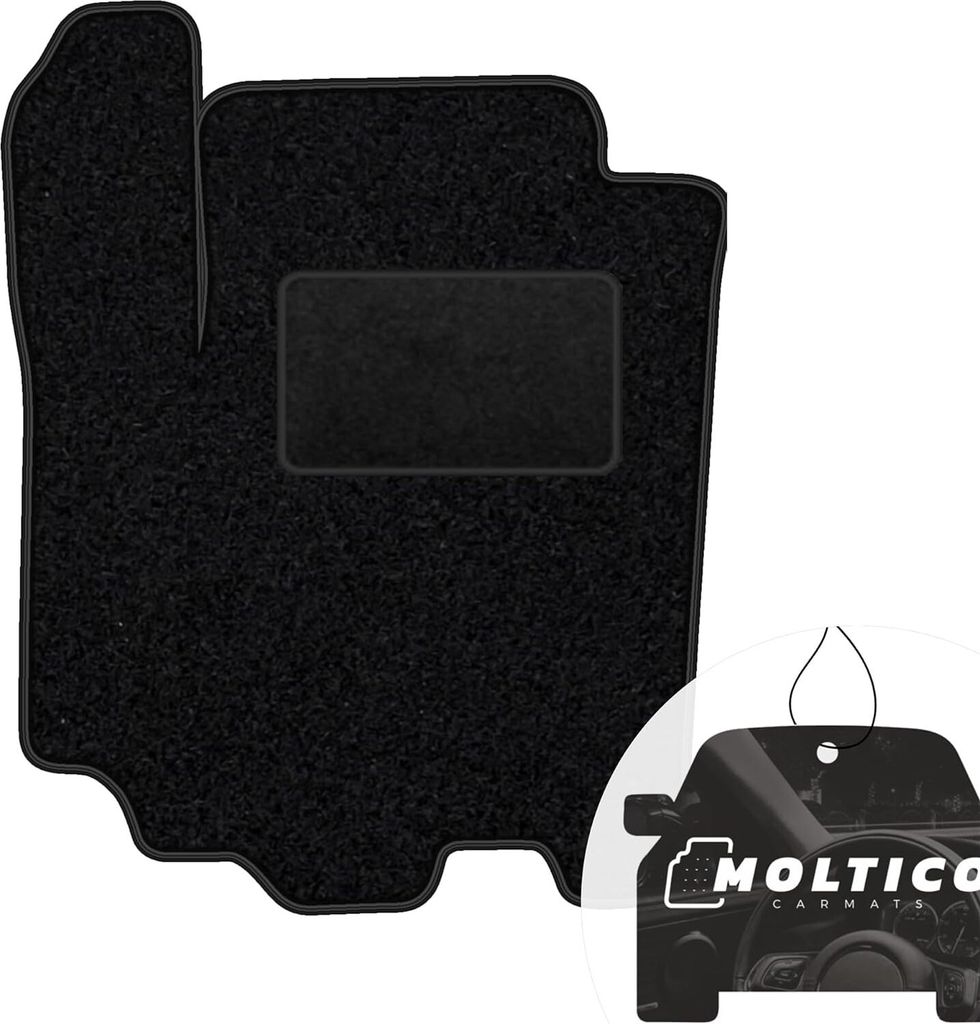 moto-MOLTICO Fahrer Fußmatte Auto Velours Fahrerseite Autoteppiche Schwarz Fahrermatte 1-teilig passend für Suzuki SX4 S-Cross FL ab 2018