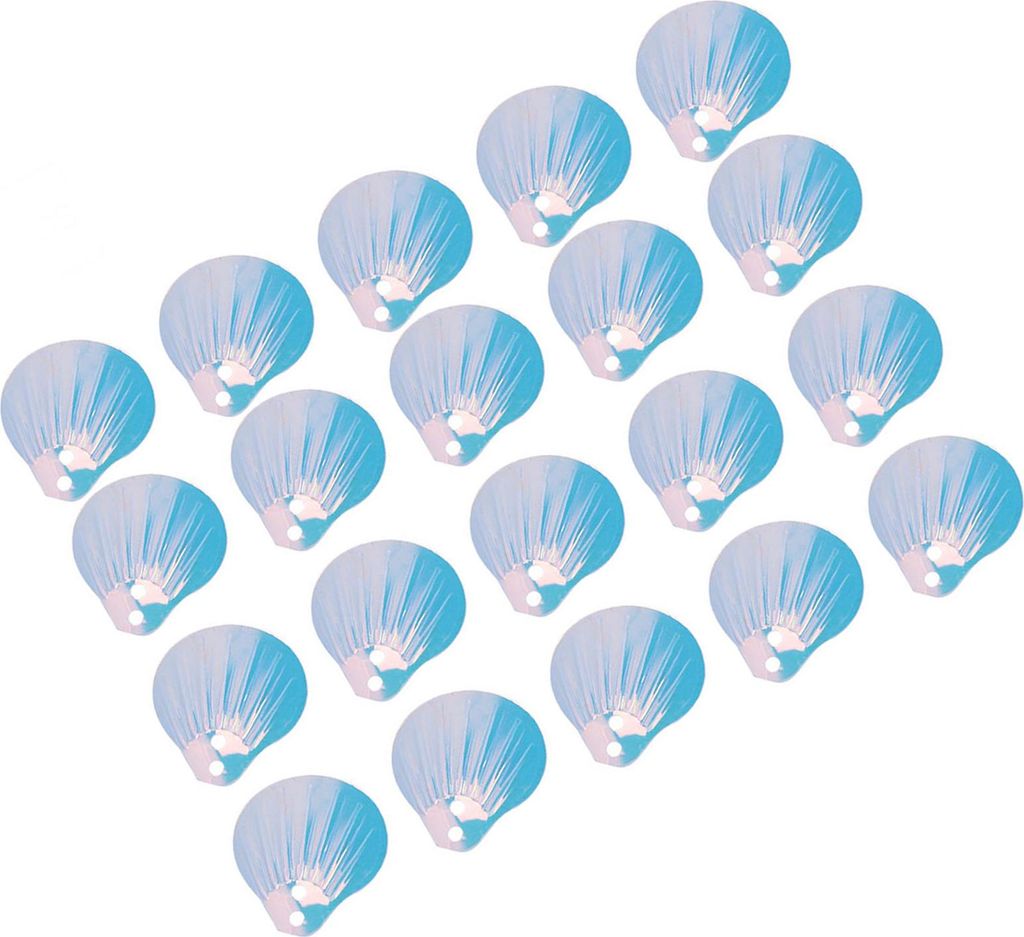 50G DIY PVC Muschel Form Pailletten alles Gute zum Geburtstag Party Kleidung liefert (Golden White)